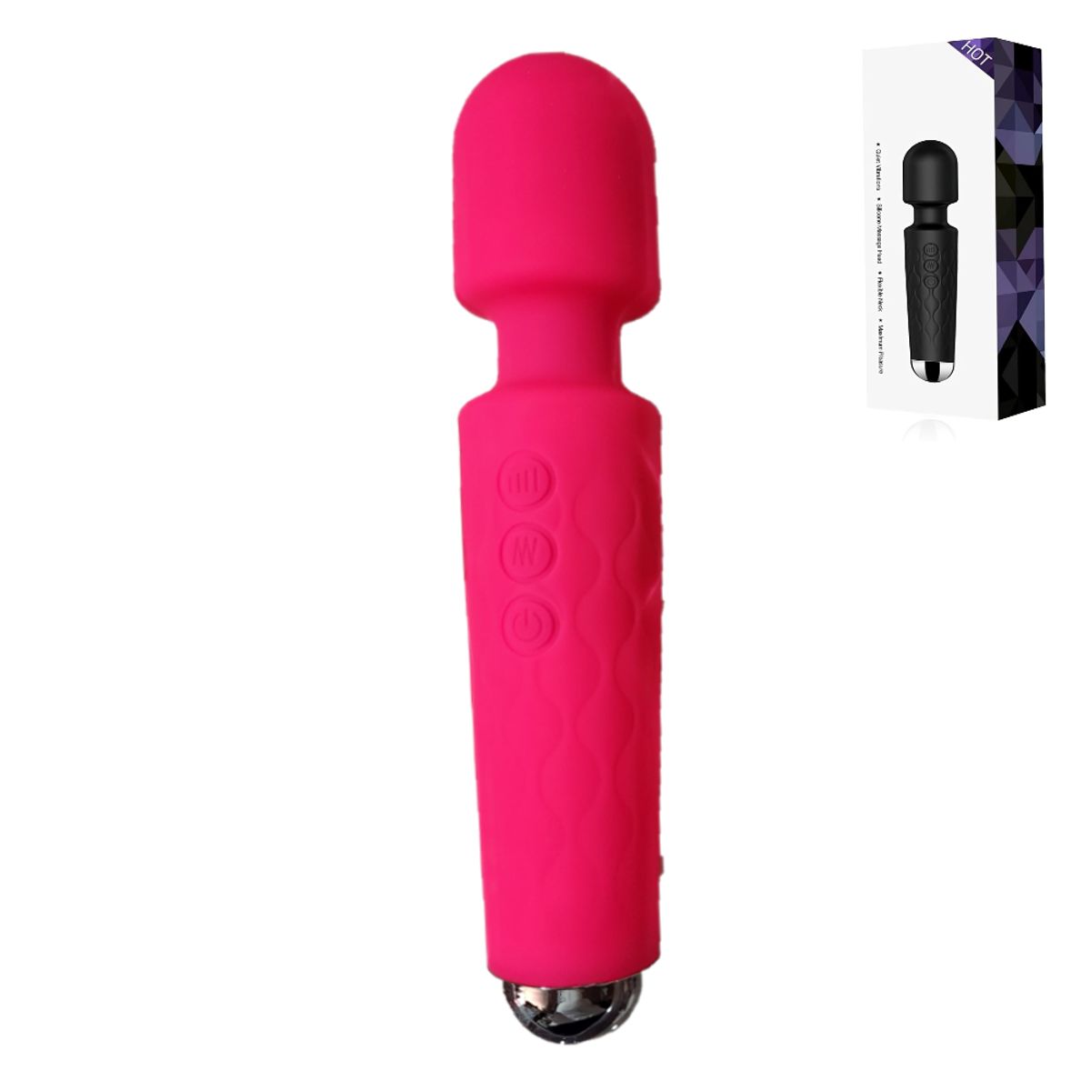 GENERICO - Vibrador Estimulador con relieve y 20 frecuencias +  8 velocidades