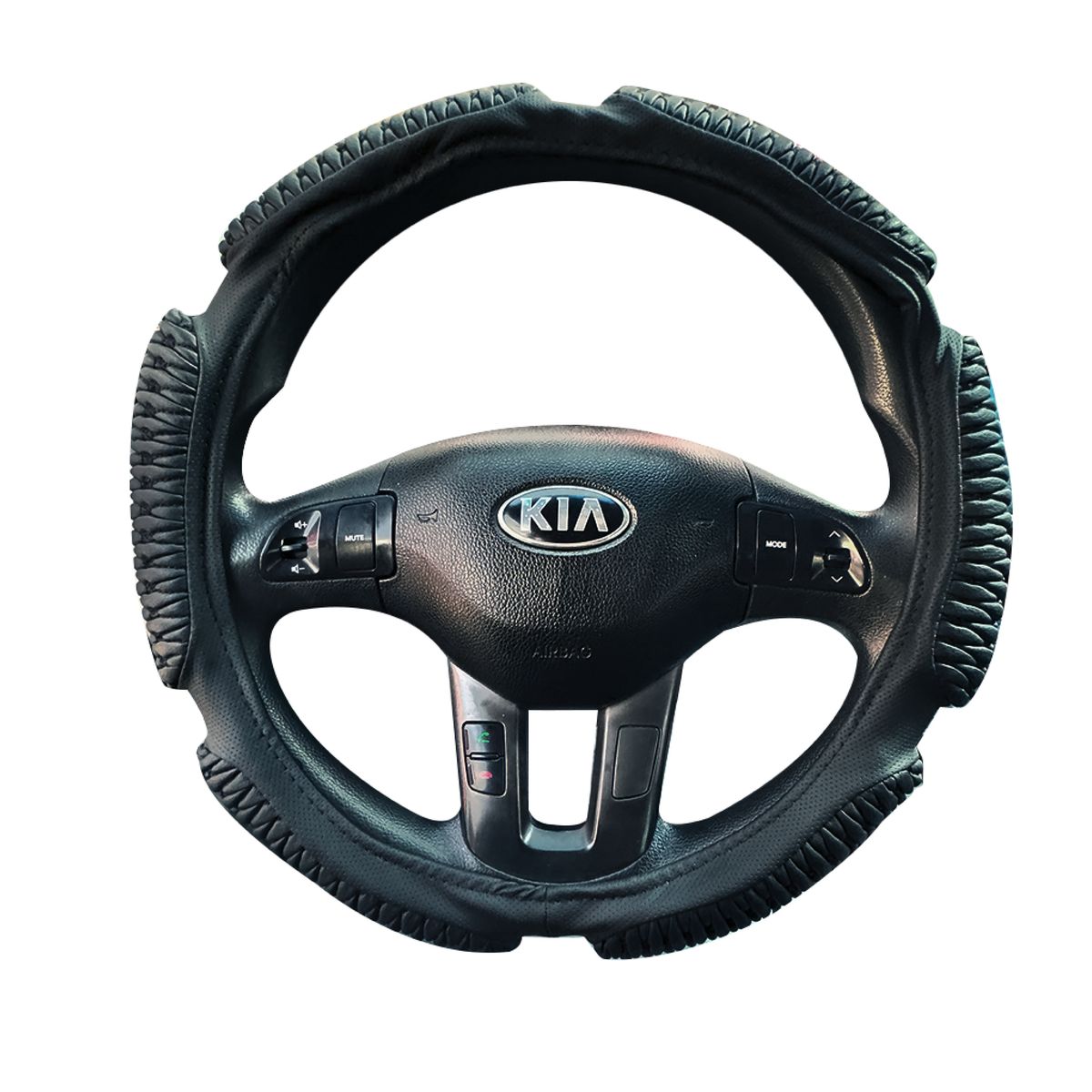 JET - Forro De  Timón Antiestrés Elegante Negro 37-38Cm