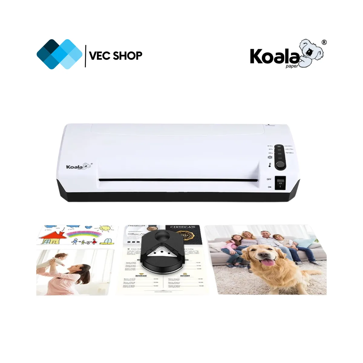 KOALA - Laminadora Enmicadora Plastificadora PLUS336 3 en 1 A3