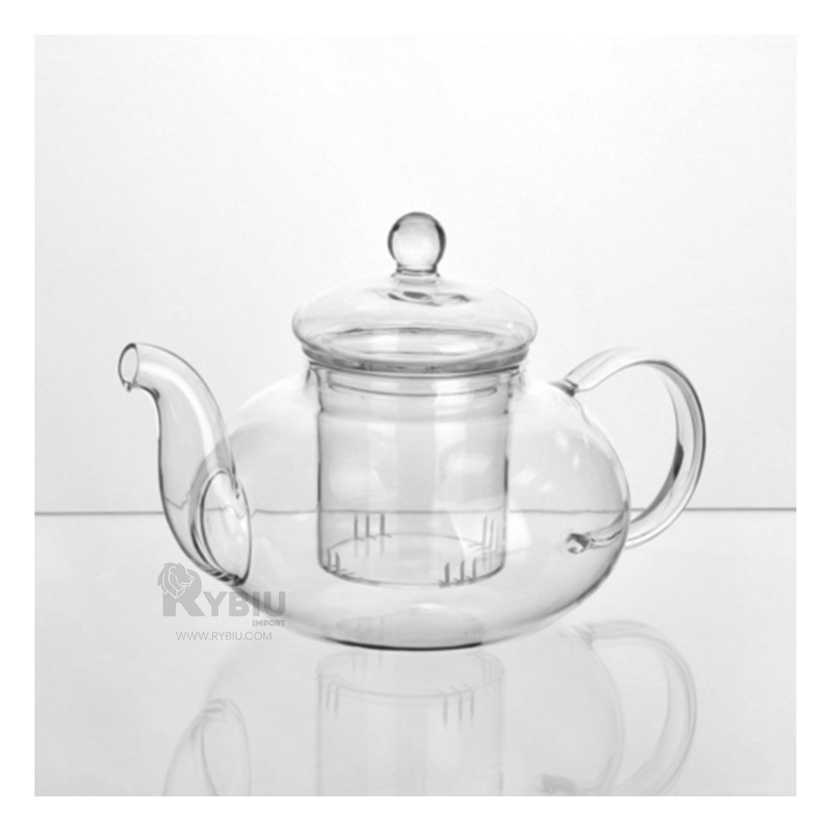 RYBIU IMPORT - Tetera Resistente de 100ML Transparente Y+Papel de Regalo