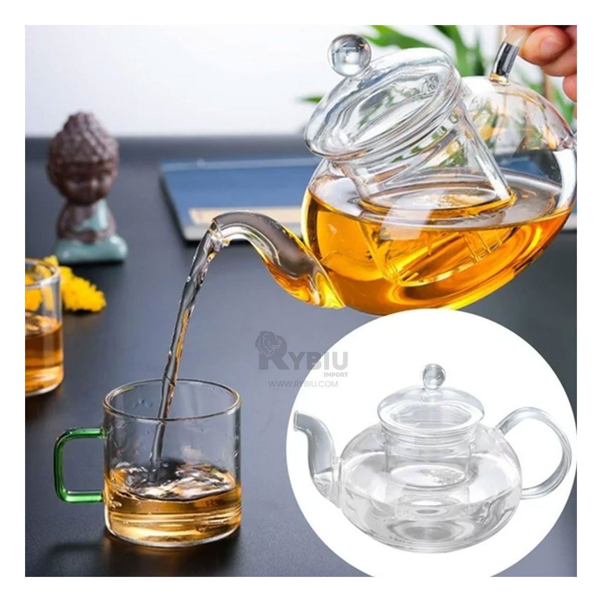 RYBIU IMPORT - Caldera Removible de 100ML Transparente Y+Regalo Agendita