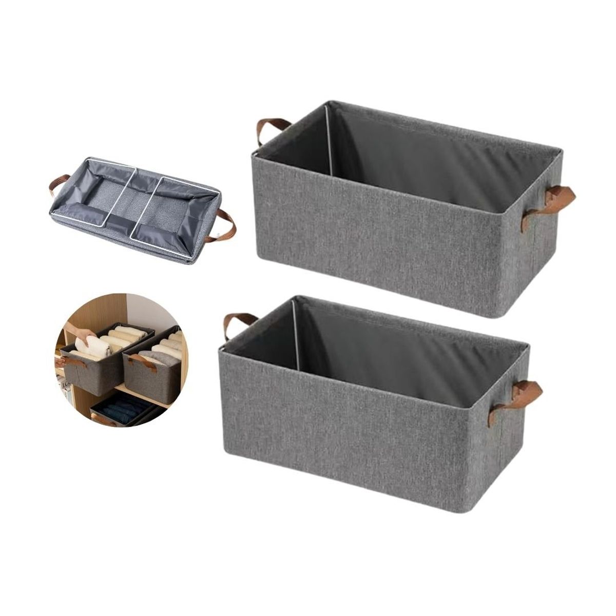 GENERICO - Organizador De Tela Multifuncional Plegable Para Armario x2 Unids