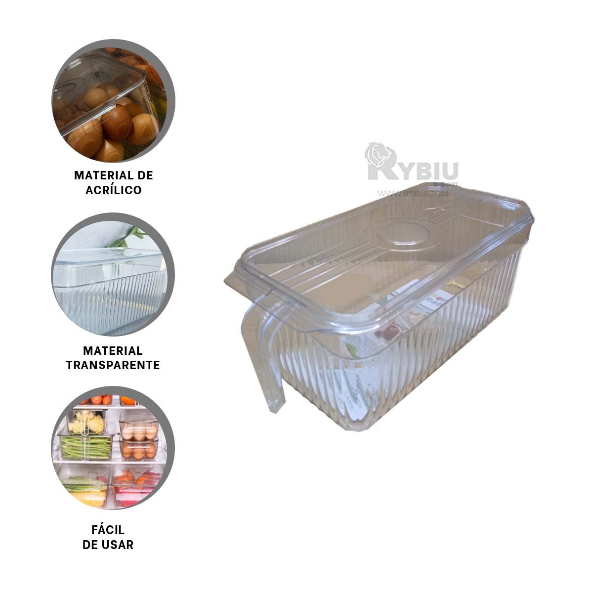 RYBIU IMPORT - Fuente de Tapa Recta y Mango 26x15x30cm Y+Gift MiniAgenda