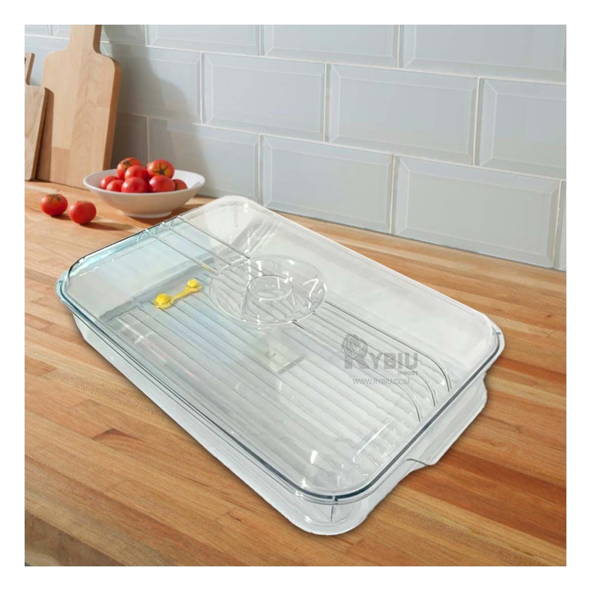 RYBIU IMPORT - Bandeja Funcional con Tapa 30x16x7cm Y+Papel de Regalo