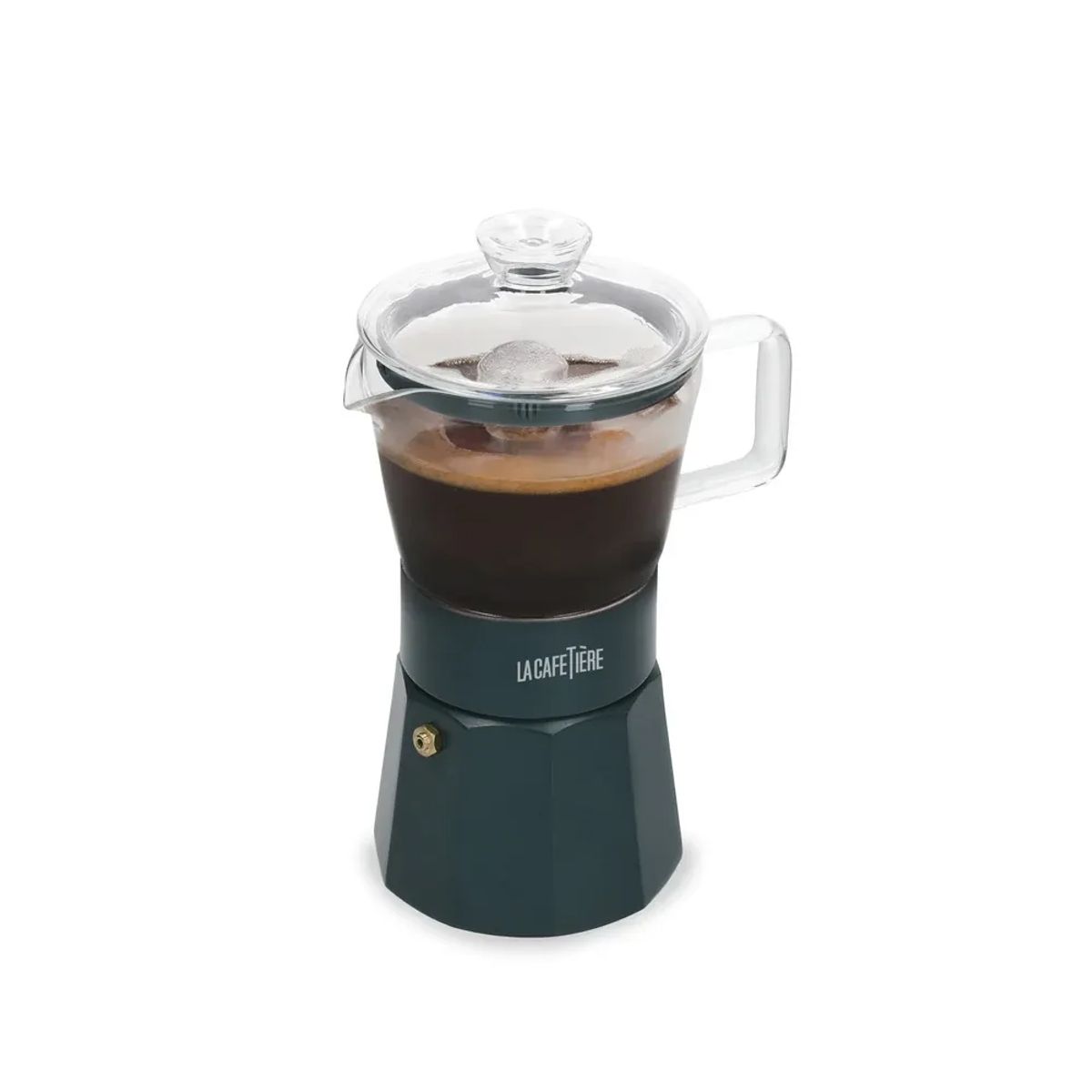 LA CAFETIERE - Cafetera Italiana Verona GREEN vidrio espresso X 240ml LA CAFETIERE