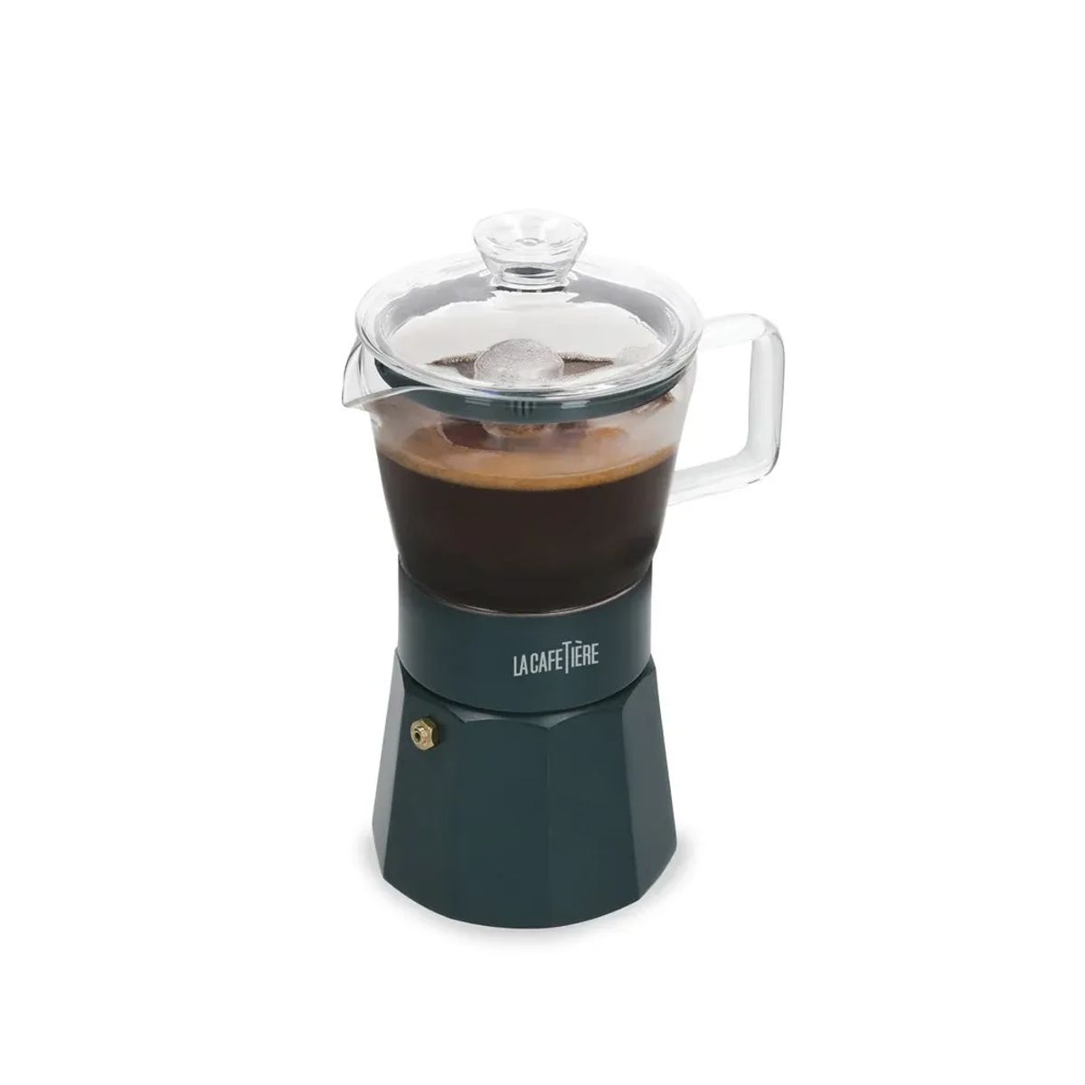 LA CAFETIERE - Cafetera Italiana Verona GREEN vidrio espresso X 240ml LA CAFETIERE