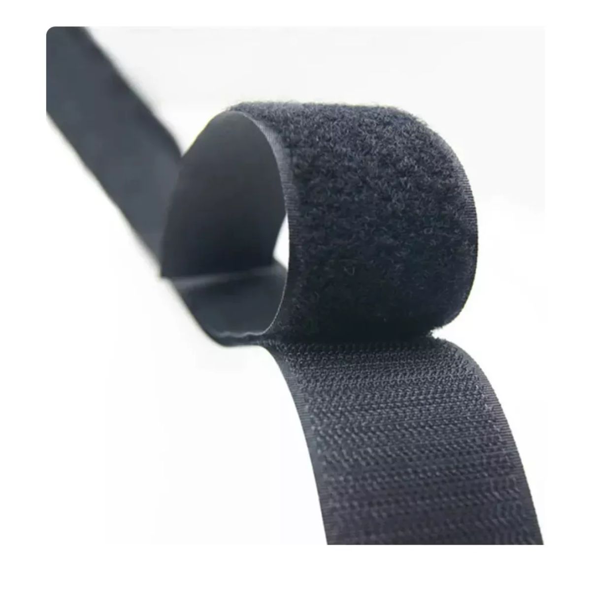 GENERICO - Cinta Velcro Velkro para coser 20mm X 23 Metros Color Negro