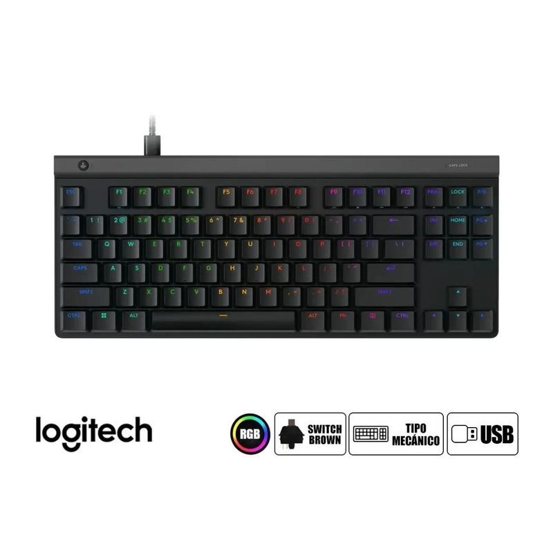 LOGITECH - TECLADO LOGITECH G515 TKL WIRED LIGHTSYNC RGB KEYCONTROL BLACK