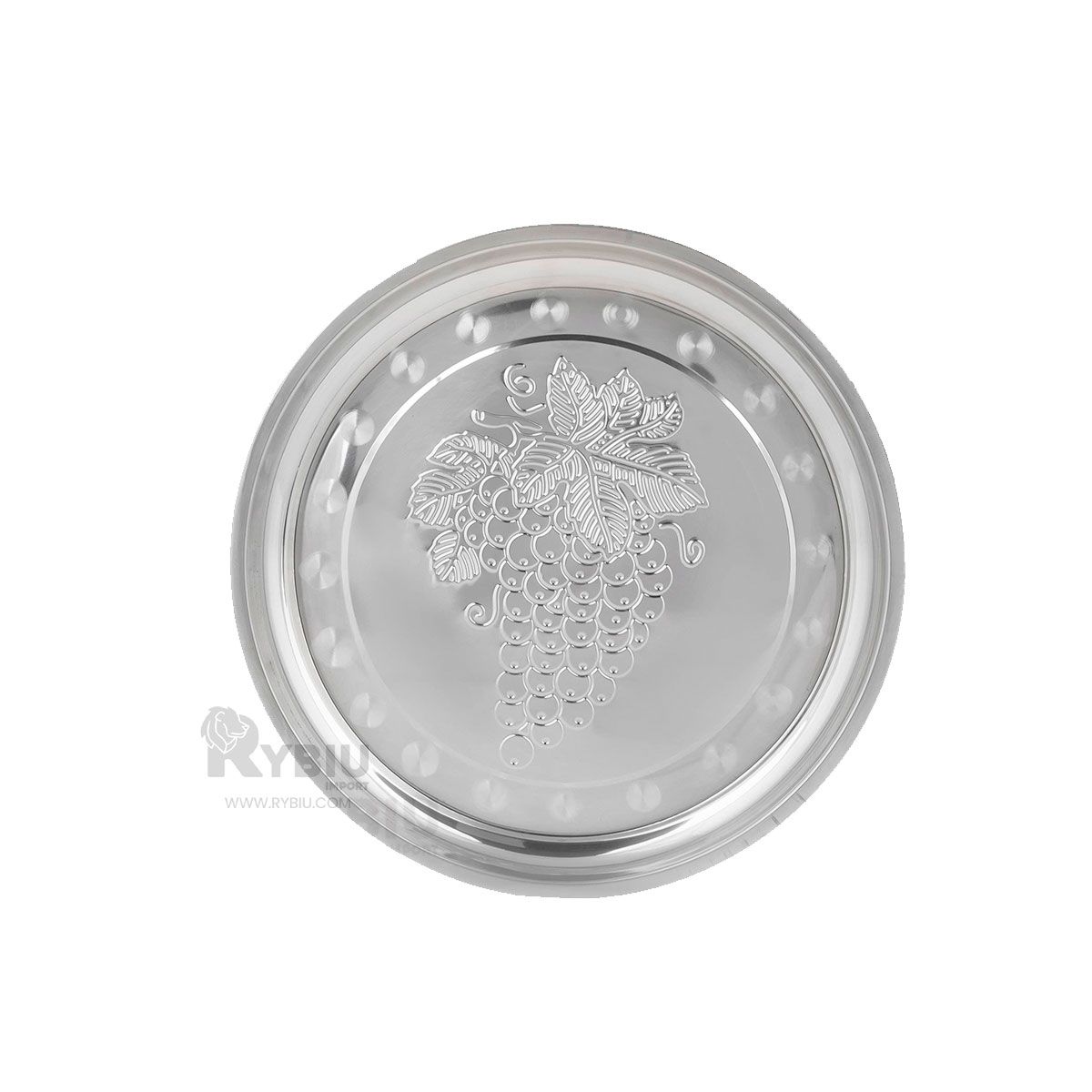 RYBIU IMPORT - Charola Redonda para Cocina 40x40 cm Y+Ligas de Regalo