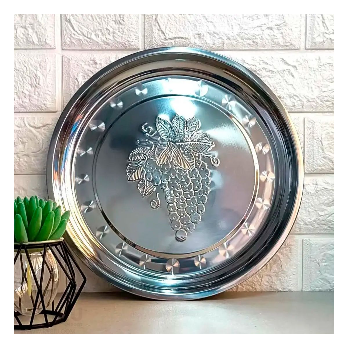 GENERICO - Bandeja de Material Inoxidable 40x40 cm Y+Papel de Regalo