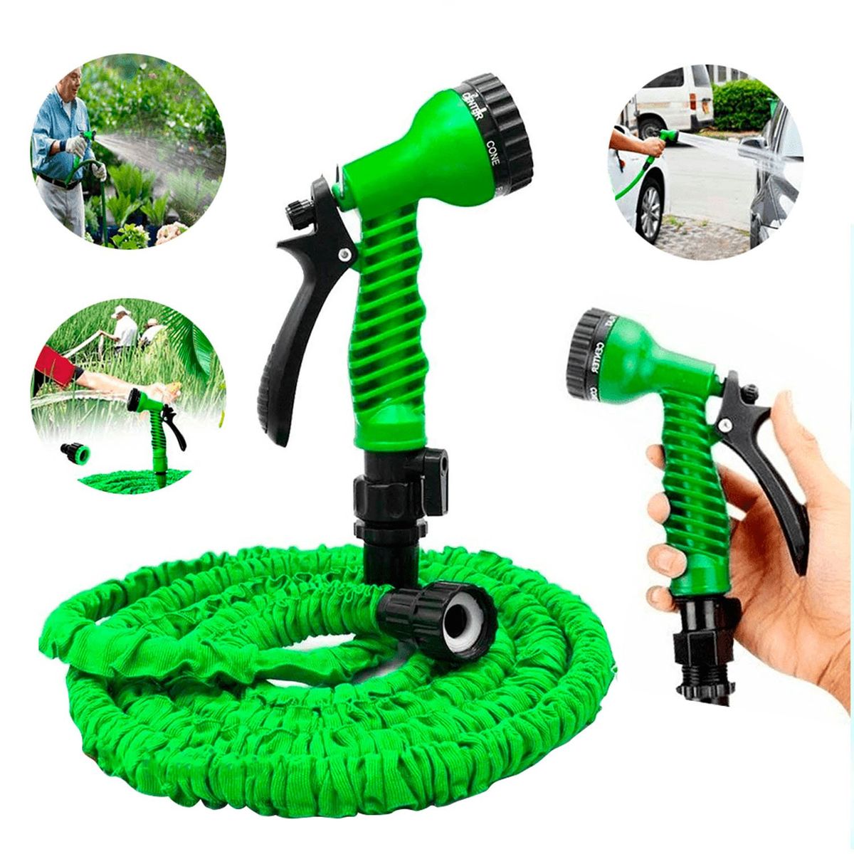 GENERICO - Manguera Expandible 30 Metros Magic Hose VERDE