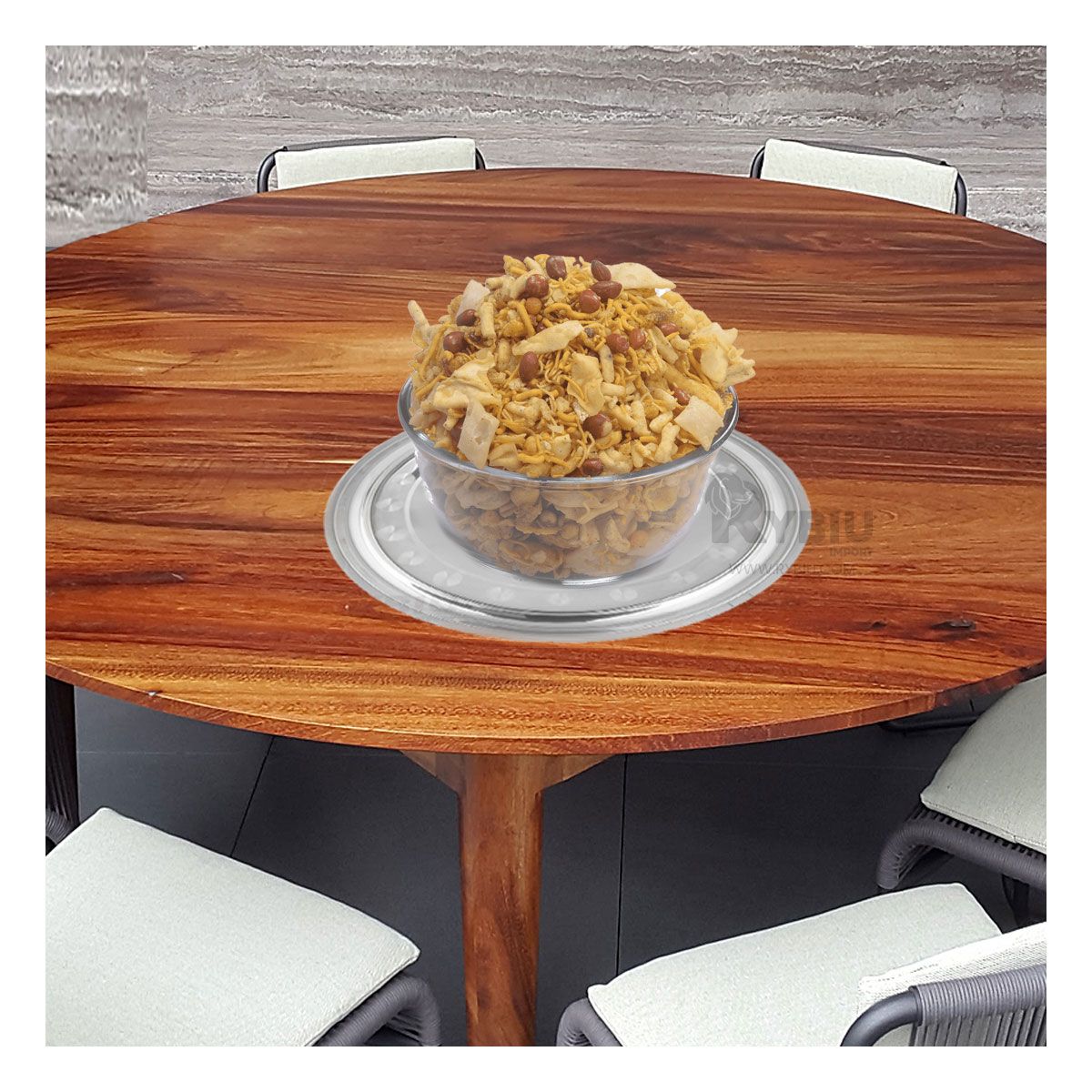 GENERICO - Charola para Fiestas 40x40 cm Y+Banderitas Adhesivas