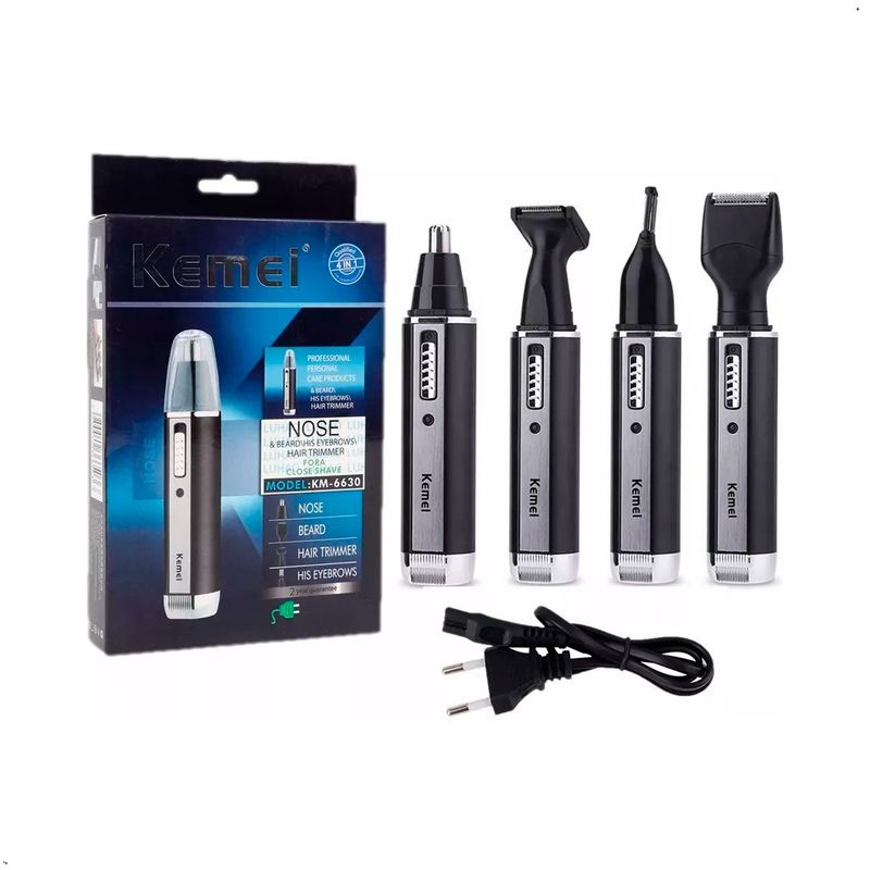 KEMEI - Cortadora Recargable de Vello Nasal Kemei 4 en 1 KM-6630