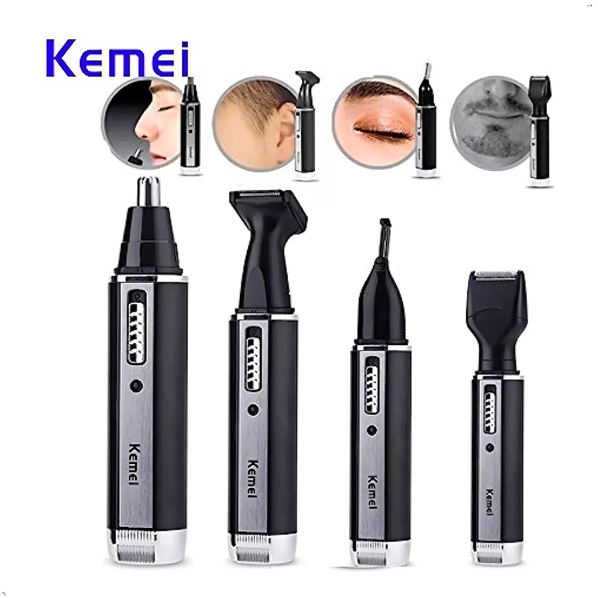 KEMEI - Cortadora Recargable de Vello Nasal Kemei 4 en 1 KM-6630
