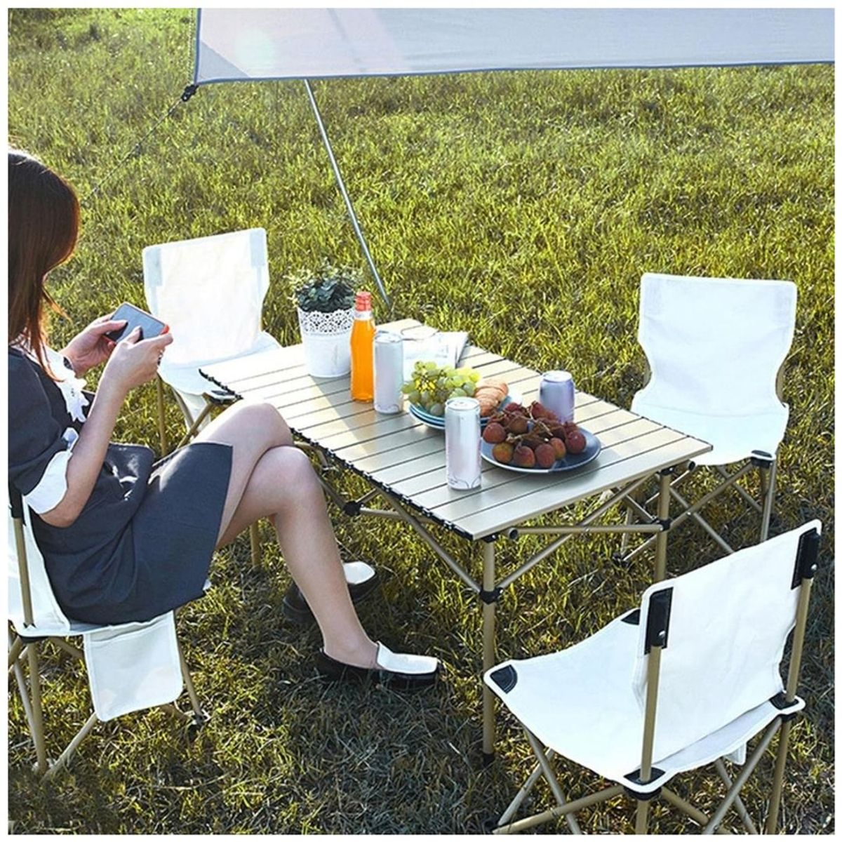 GENERICO - MESA PLEGABLE PORTÁTIL DE CAMPING