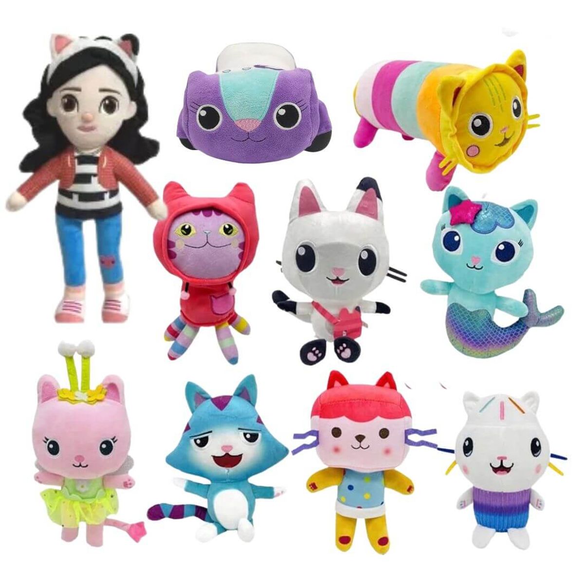 GENERICO - Peluche Dj Catnip Gabbys Dollhouse La Casa de las Muñecas