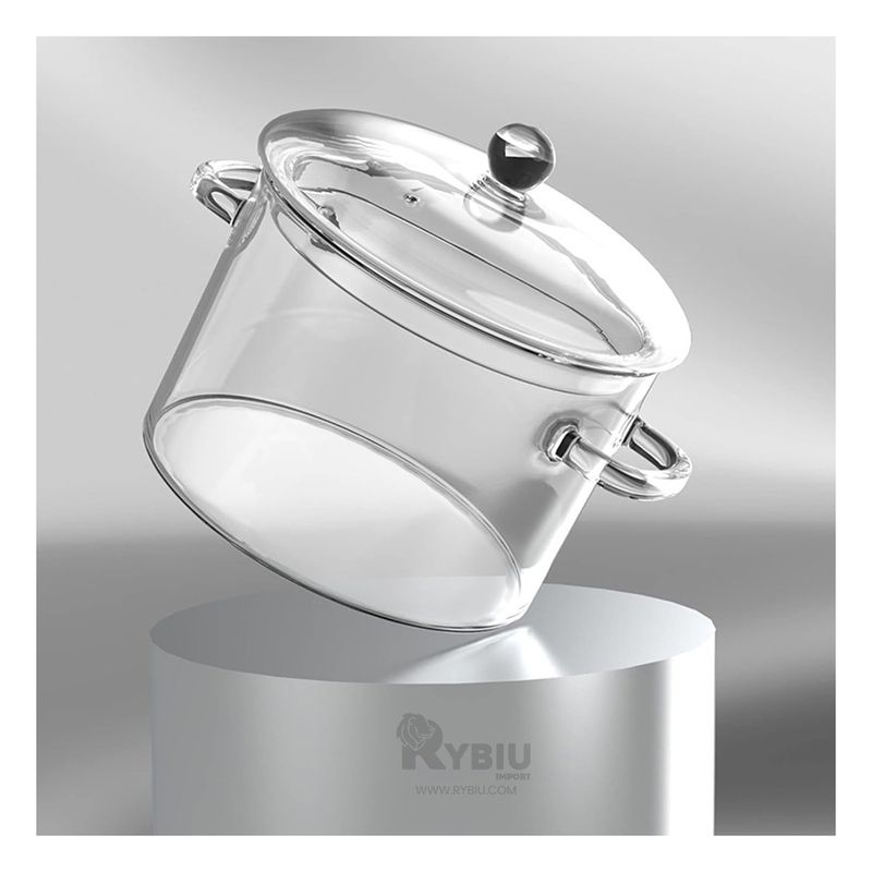 RYBIU IMPORT - Cazuela de Almuerzo 1500ML Transparente Y+Post-it Adhesivos