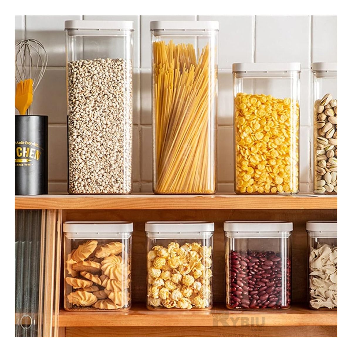 GENERICO - Contenedor Frasco de Acrilico de 1900ml Tapa Plomo