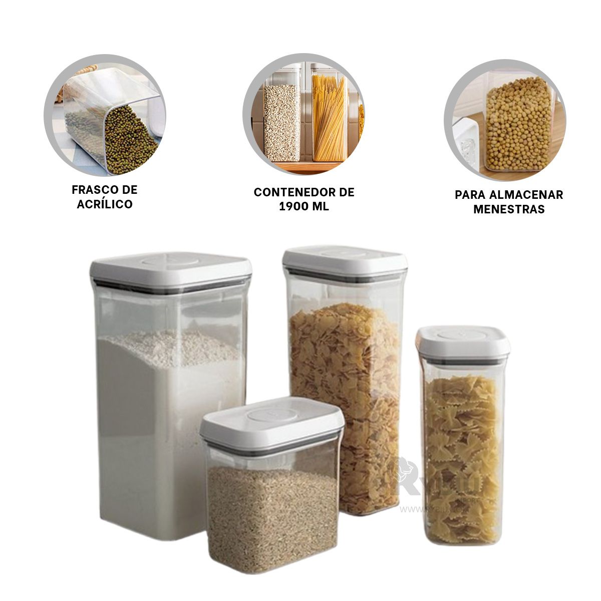 GENERICO - Frasco Elegante Frasco de 1900ml Plomo Y+Regalo Stickers