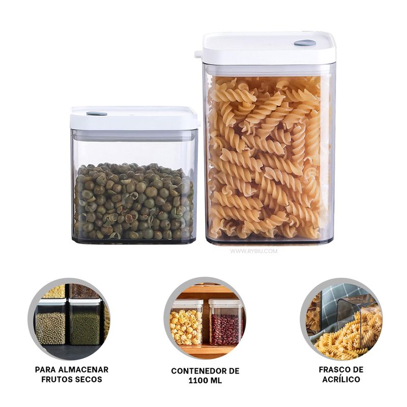 GENERICO - Frasco Util de 1100ml Tapa Plomo Y+Envoltorio de Regalo