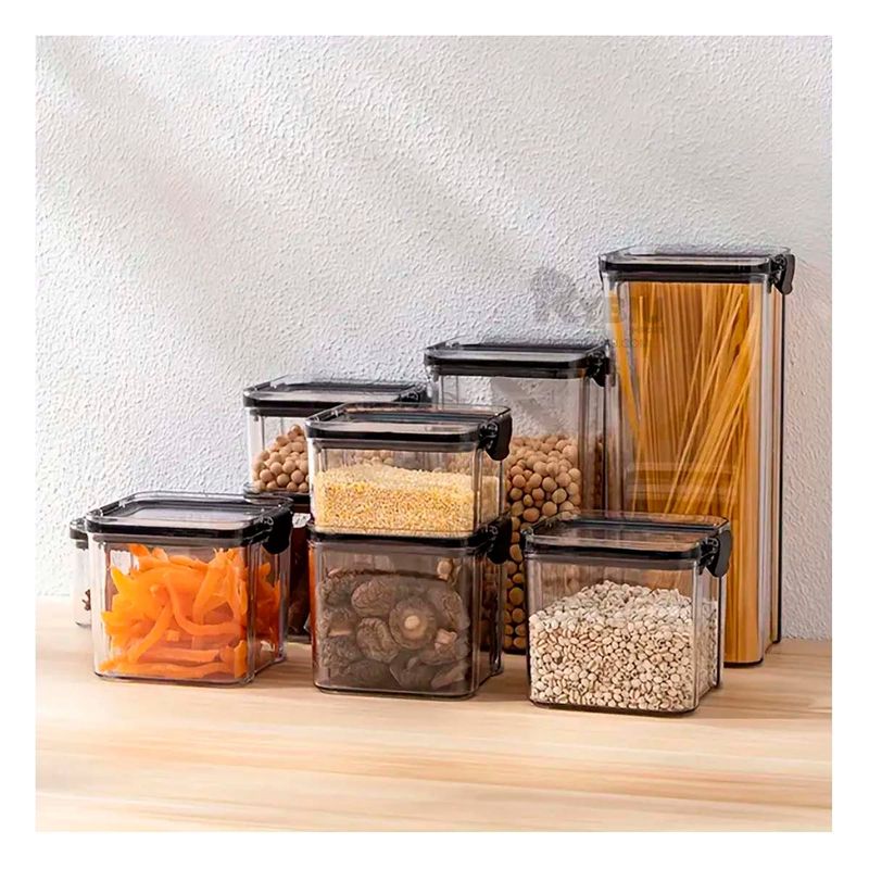 GENERICO - Recipientes de Comida Kit de 6 Color Transparente