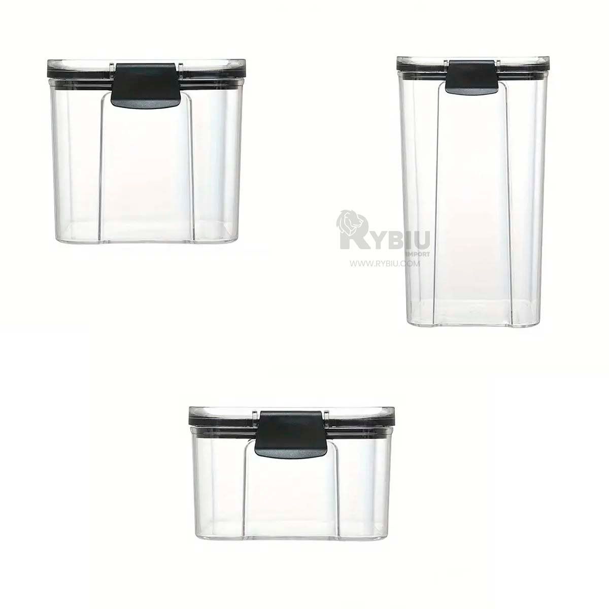 GENERICO - Recipientes de Comida Kit de 6 Color Transparente