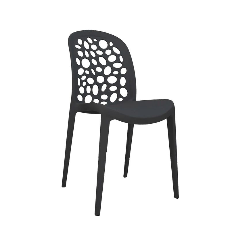 OFIDEAS - Silla De Comedor Diseño Burbuja Color Negro Ofideas