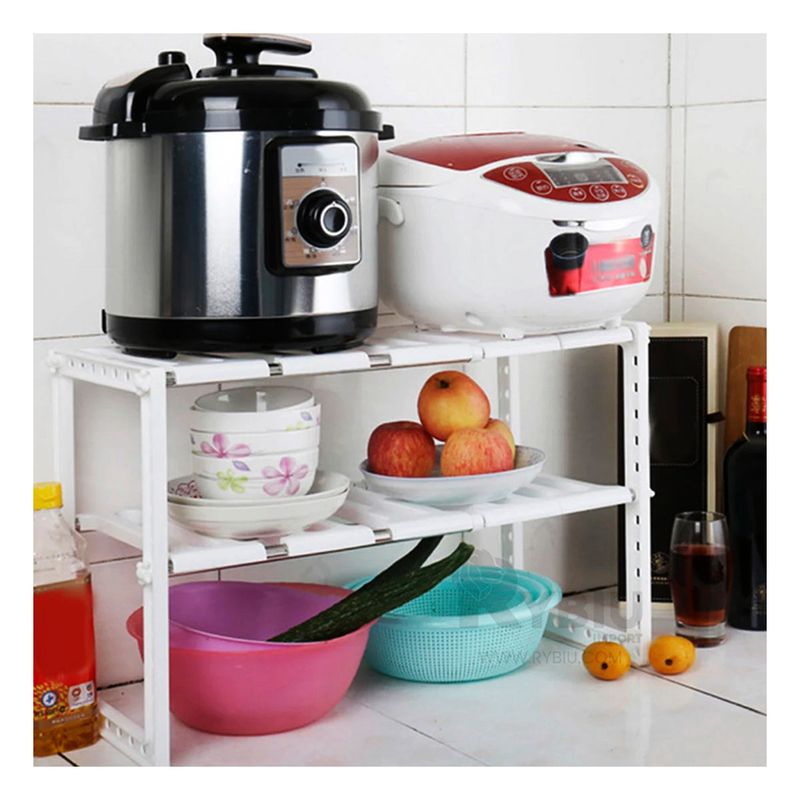 RYBIU IMPORT - Estante Ergonomico para Cocina en Blanco Y+Regalo Stickers