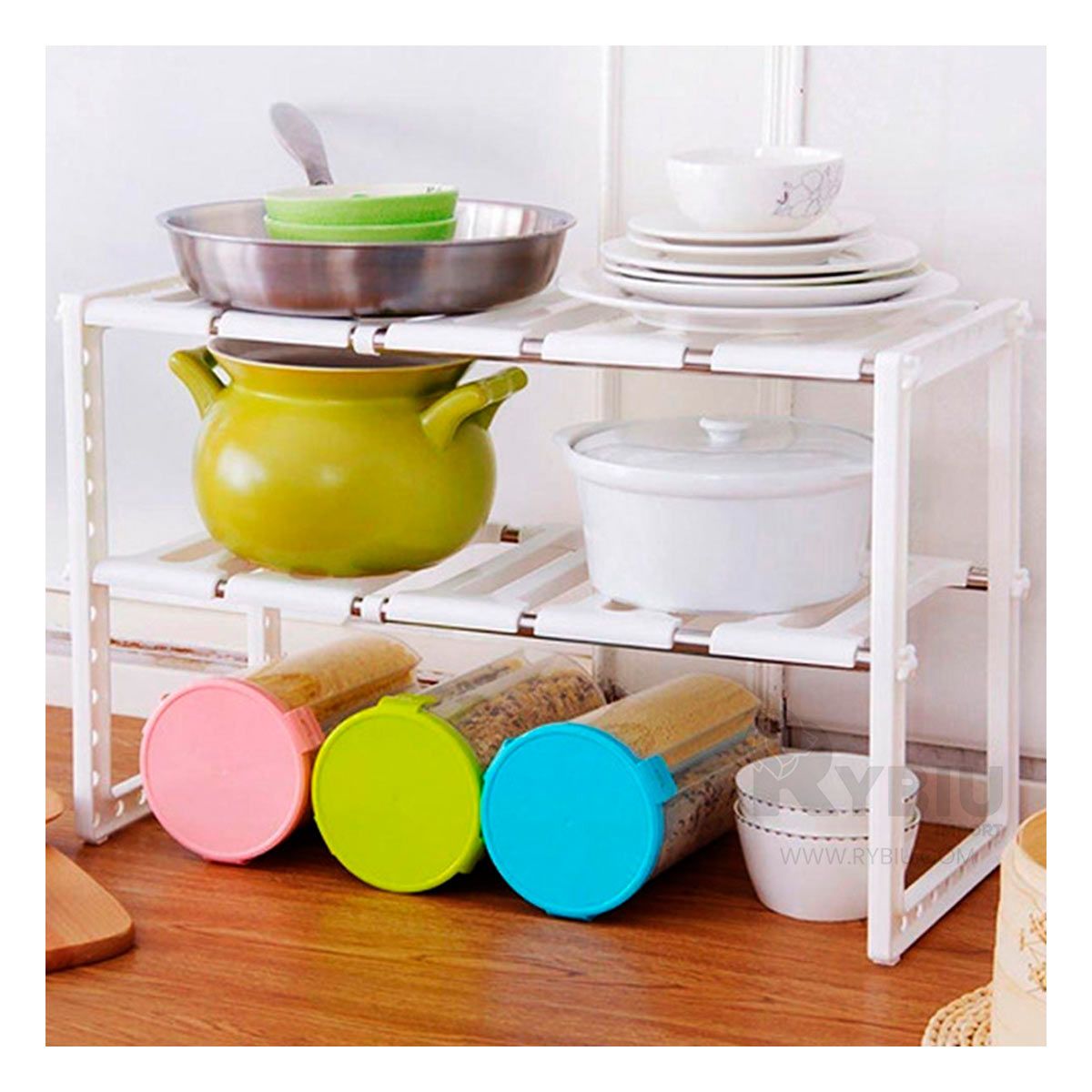 RYBIU IMPORT - Estante de Almacenamiento para Utensilios en Blanco