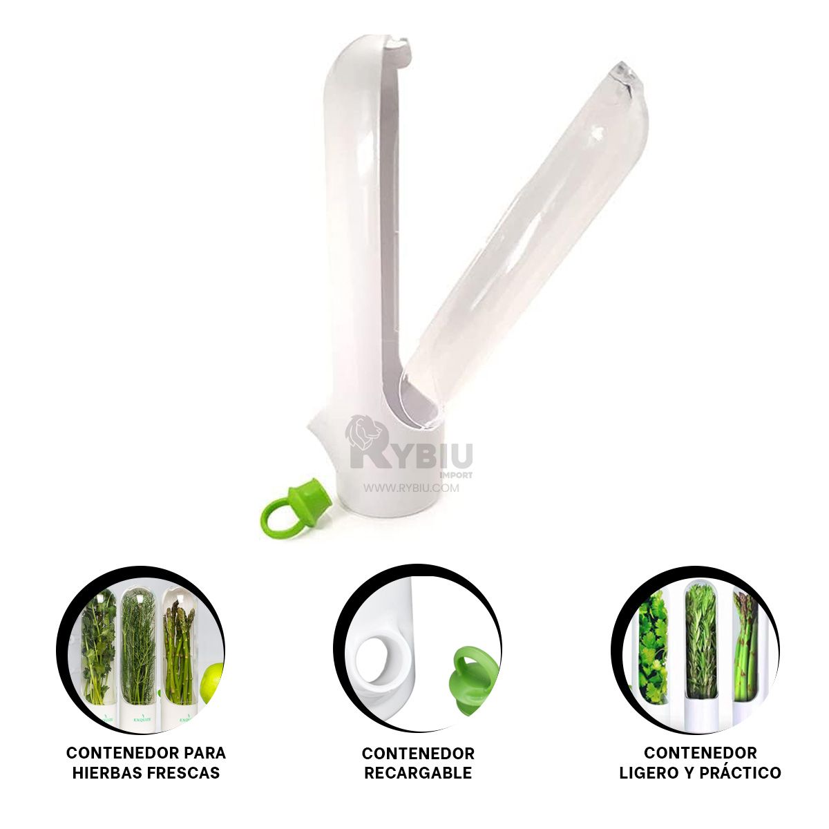 RYBIU IMPORT - Recipiente para Especias Blanco Y+Envoltorio de Regalo