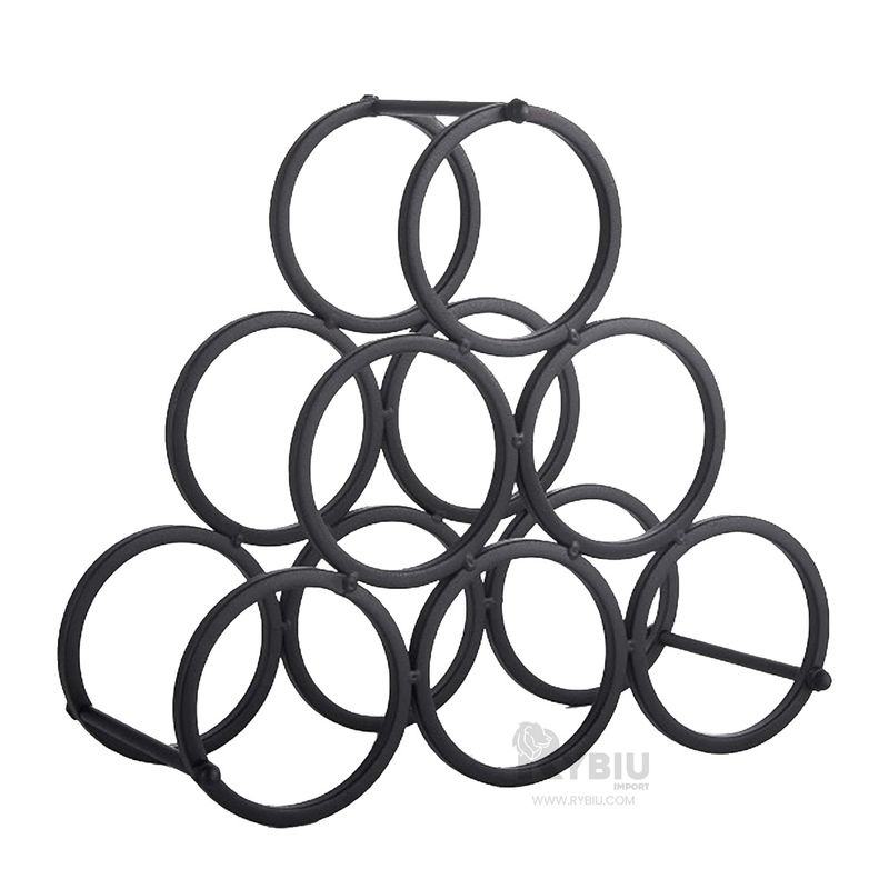 GENERICO - Soporte para Botellas en Color Negro Y+Regalo Agendita