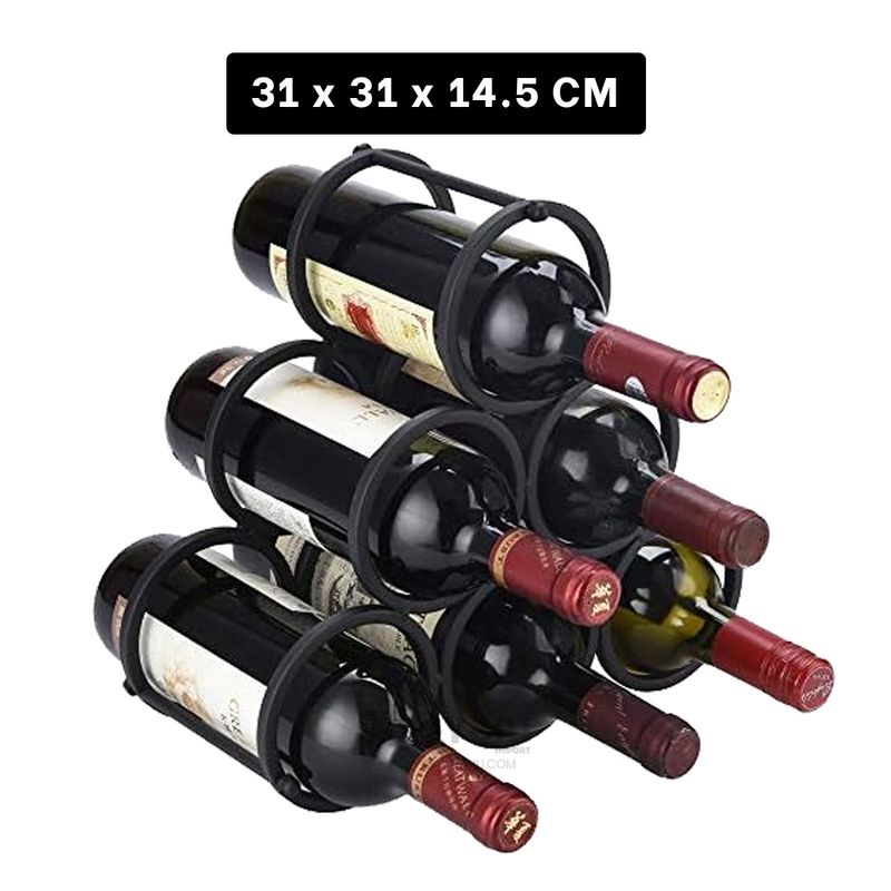 RYBIU IMPORT - Organizador de Botellas Negro Y+Regalo Ligas para Peinar