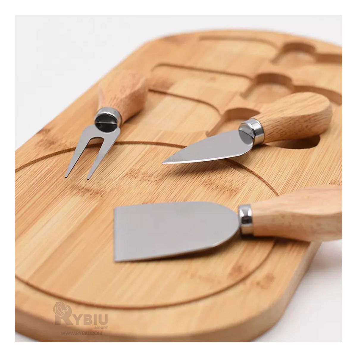 RYBIU IMPORT - Juego de Minicuchillos con Asa de Madera Y+Papel de Regalo