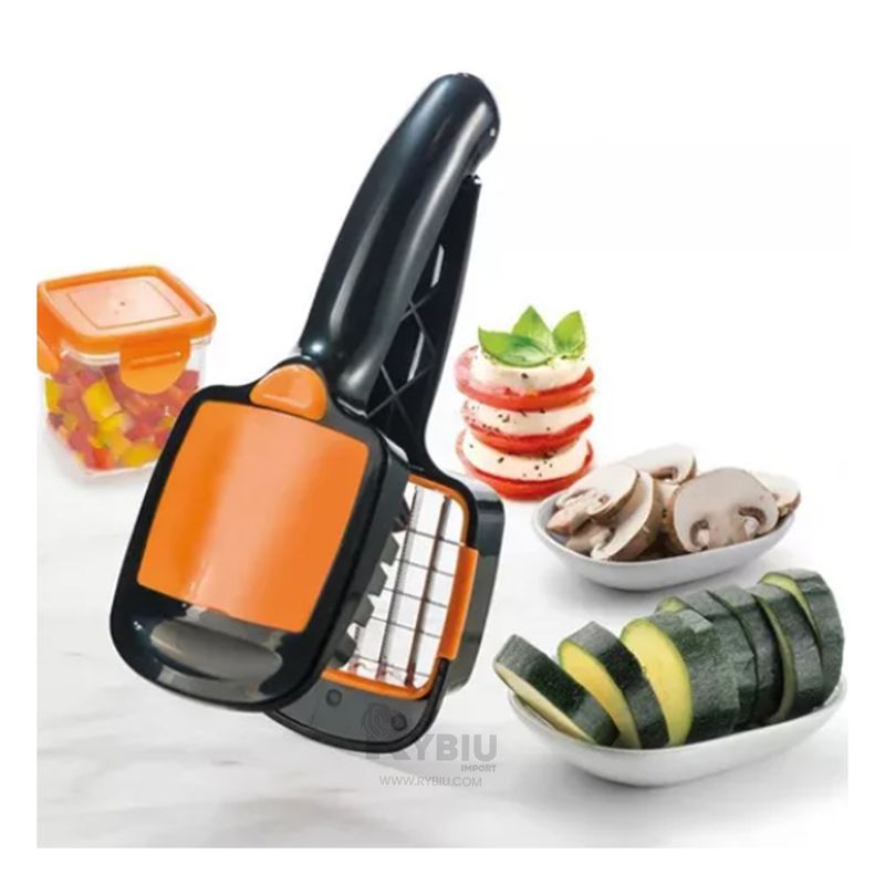 RYBIU IMPORT - Picador de Verduras 5 en 1 Multicolor Y+Papel de Regalo