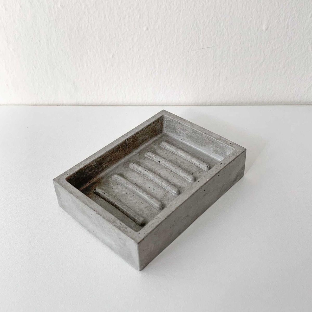 GENERICO - Juego de Accesorios para Baño Jabonera Portacepillos Concreto