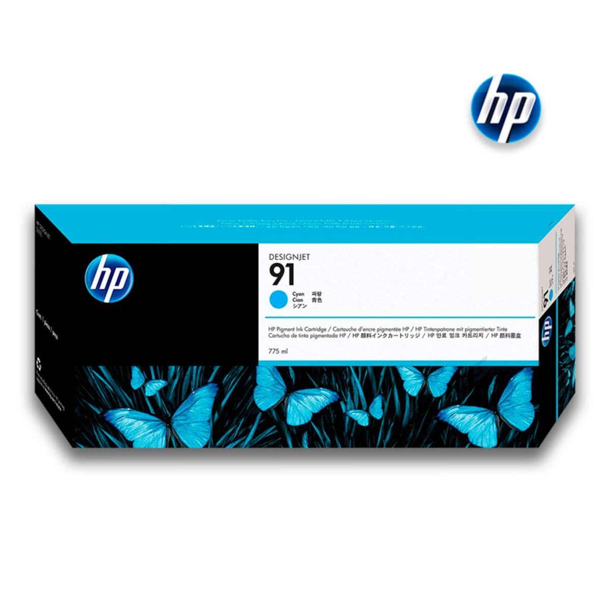 HP - Tinta HP 91 Cian 775ml Original