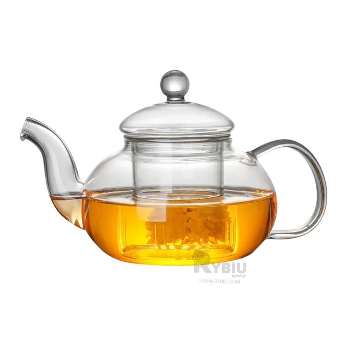 GENERICO - Tetera Facil de Usar de Borosilicato 1000ML Transparente