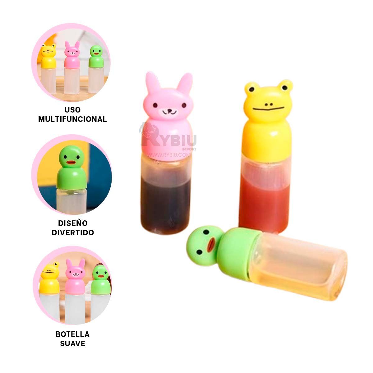 RYBIU IMPORT - Set Funcional Botellas de Animalitos Y+Regalo Agendita
