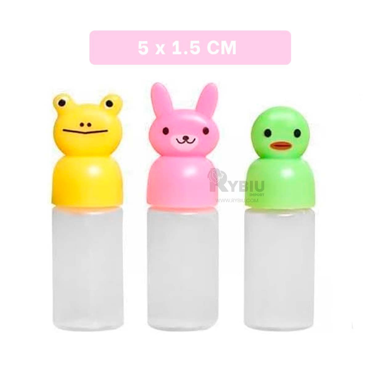 RYBIU IMPORT - Kit de Botellitas Cremeras Multicolor Y+Banderitas Adhesivas