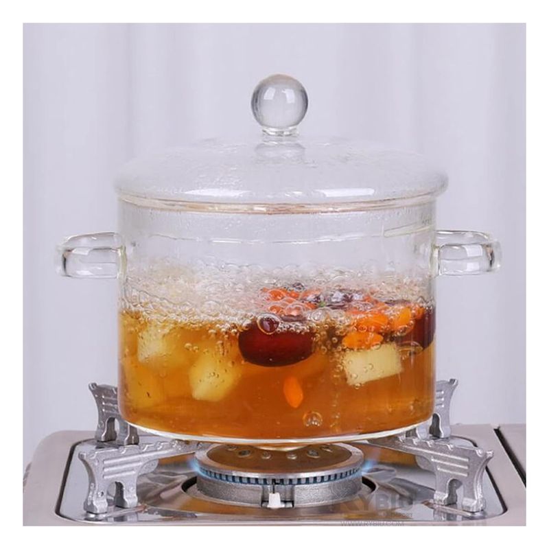 GENERICO - Olla Funcional 1500ML Transparente Y+Regalo Stickers