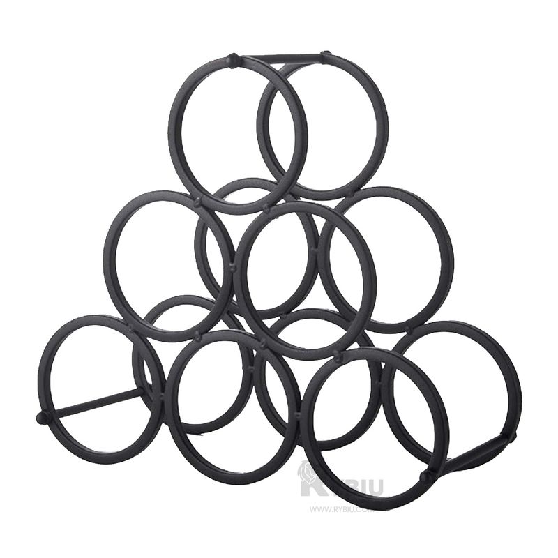 GENERICO - Organizador de Botellas Color Negro Y+Banderitas Adhesivas