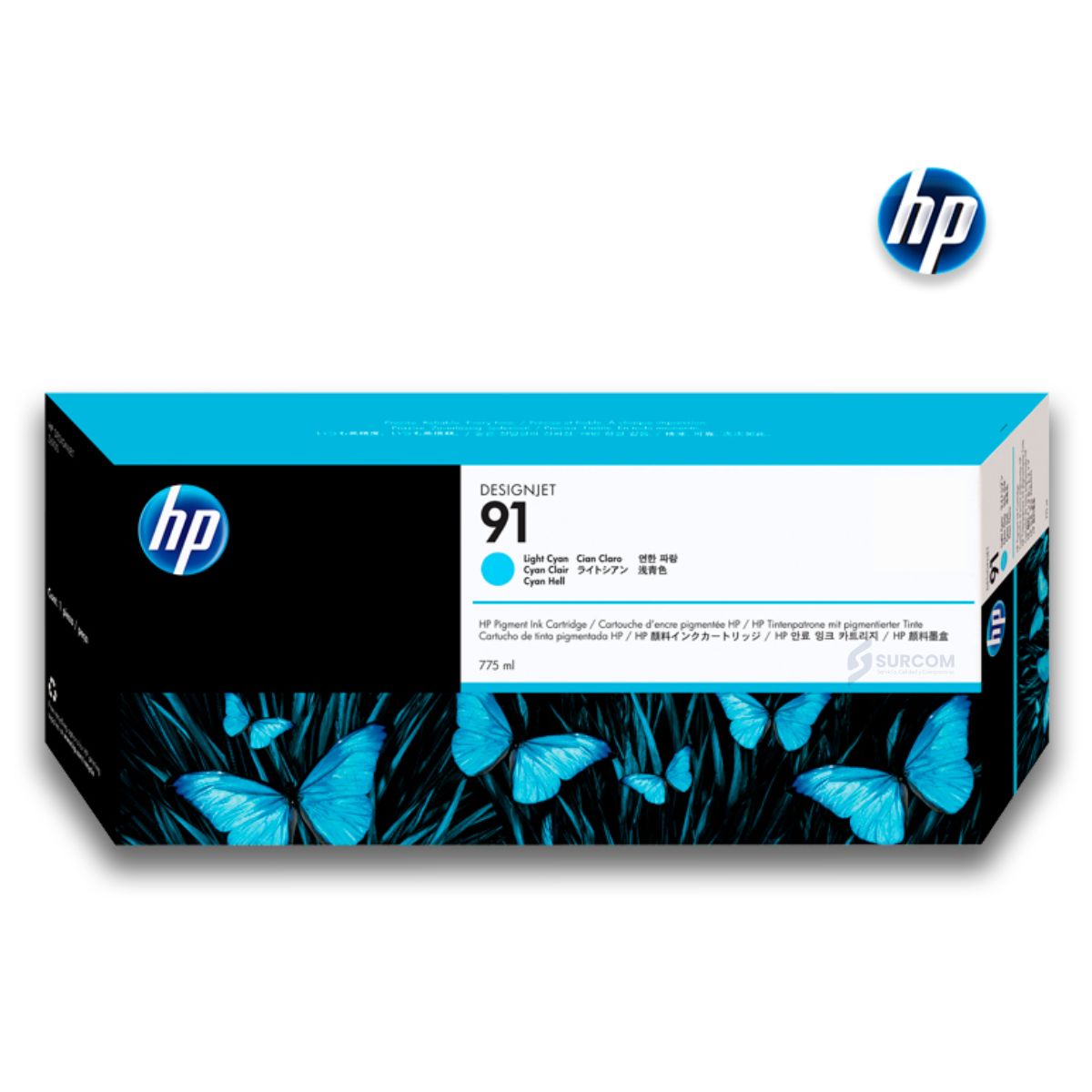 HP - Tinta HP 91 Light Cyan 775ml Original