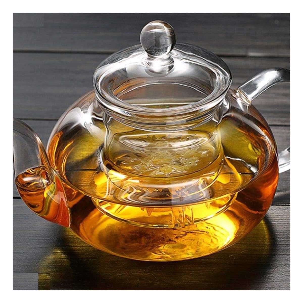 GENERICO - Tetera Facil de Usar de Borosilicato 800ML Transparente