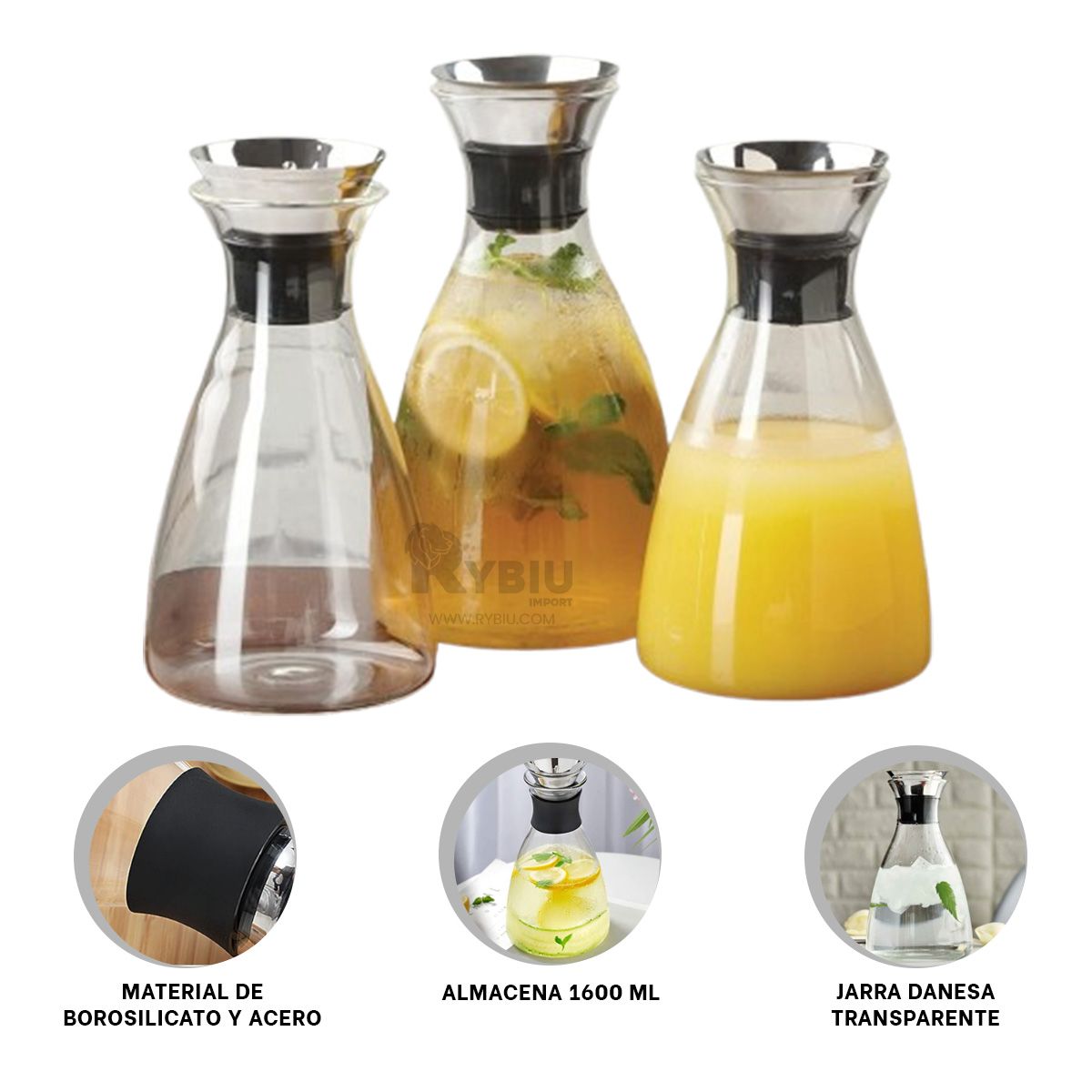 GENERICO - Recipiente de Bebidas 1600 ML Y+Envoltorio de Regalo