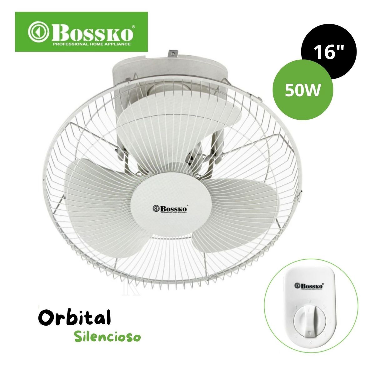 BOSSKO - Ventilador de Techo Orbital Bossko 16 Pulgadas