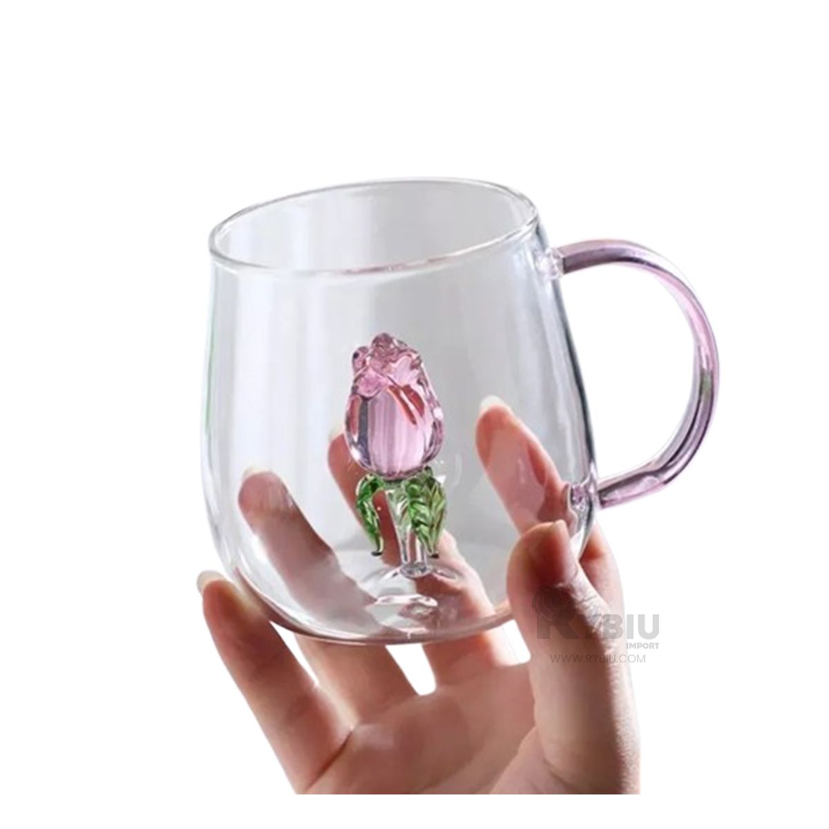 RYBIU IMPORT - Vaso Innovador de 350ML Transparente Y+Regalo Stickers