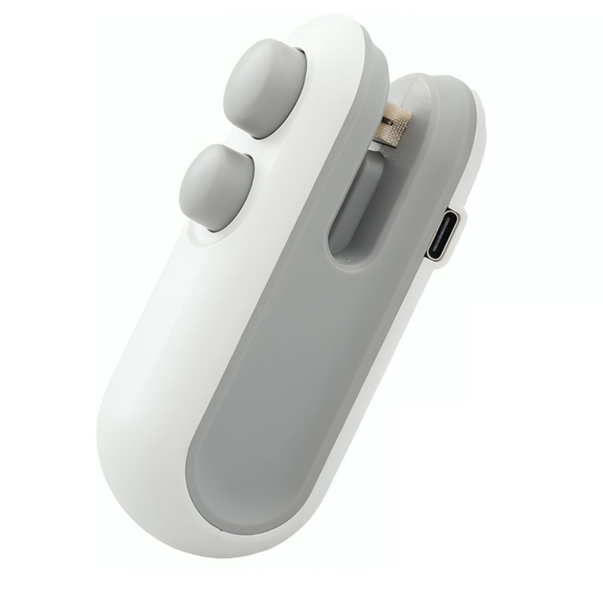 GENERICO - Sellador cortador de bolsas 2 en 1 magnético Recargable - Blanco