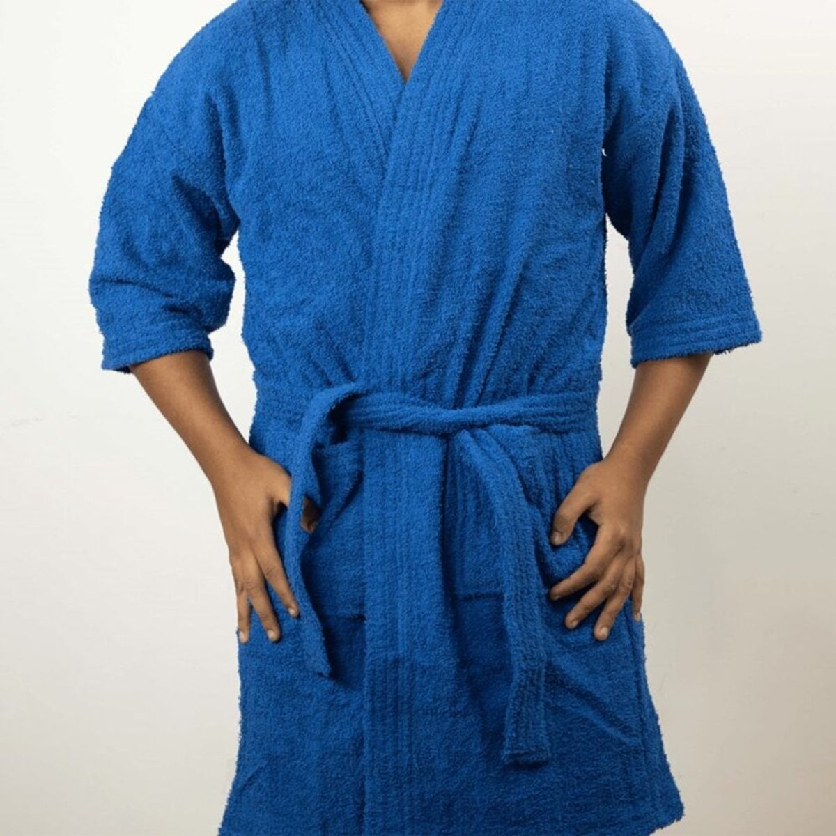 GENERICO - Salida de baño de 380 gramos - L - Azulino