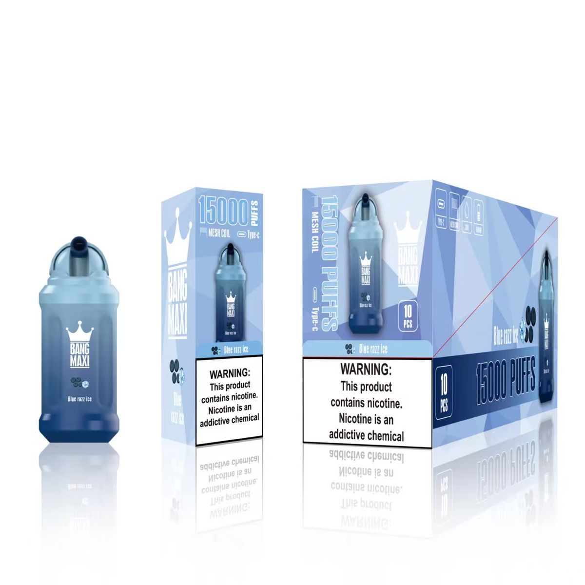 GENERICO - VAPEADOR BANG MAXI BLUE RAZZ ICE DE 15000 PUFFS