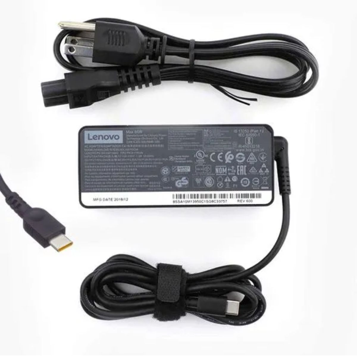 GENERICO - CARGADOR PARA LAPTOP LENOVO 20V 3.25A  65W TIPO C